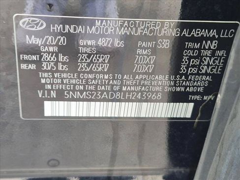 Used 2020 Hyundai Santa Fe SE FWD image 21