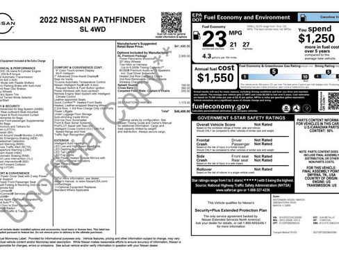 Used 2022 Nissan Pathfinder SL w/ SL Premium Package image 12