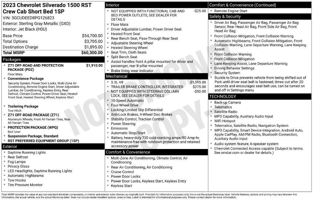 Used 2023 Chevrolet Silverado 1500 RST AWD/4WD image 44