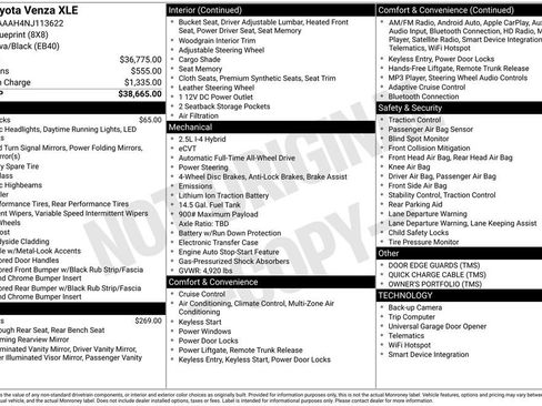 Used 2022 Toyota Venza XLE image 29
