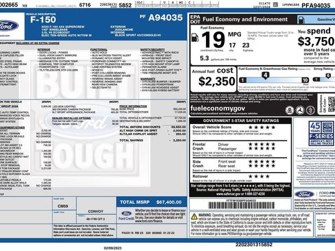 Certified 2023 Ford F150 XLT w/ Equipment Group 302A High AWD/4WD image 40