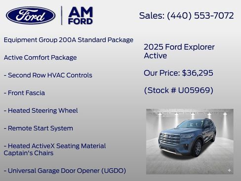 Used 2025 Ford Explorer Active w/ Active Comfort Package AWD/4WD image 7