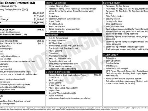 Used 2022 Buick Encore Preferred w/ Safety Package AWD/4WD image 6