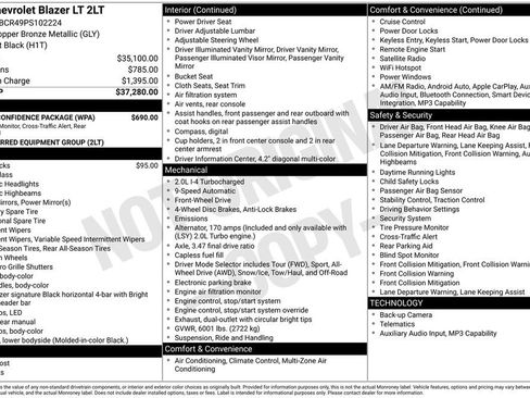 Certified 2023 Chevrolet Blazer LT w/ Driver Confidence Package image 28