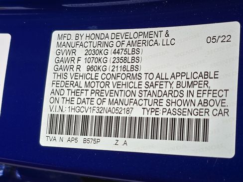 Certified 2022 Honda Accord Sport image 34