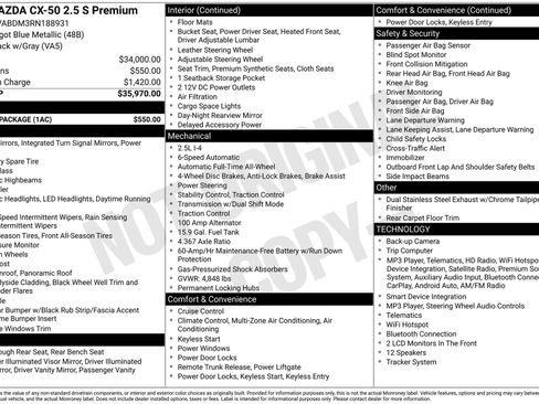 Certified 2024 MAZDA CX-50 AWD 2.5 S w/ Accent Package image 29