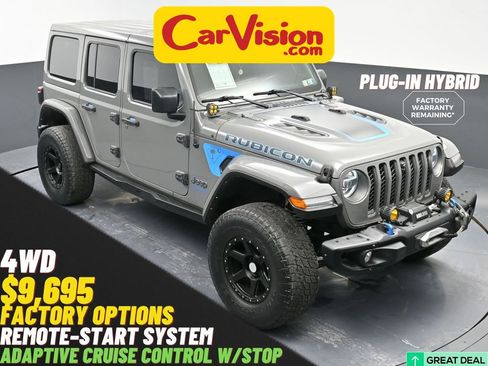 Used 2021 Jeep Wrangler Unlimited Rubicon 4xe w/ Steel Bumper Group image 1
