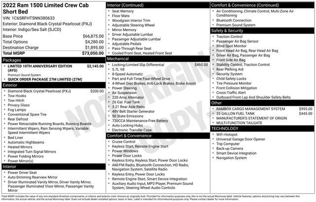 Used 2022 RAM 1500 Limited AWD/4WD image 35