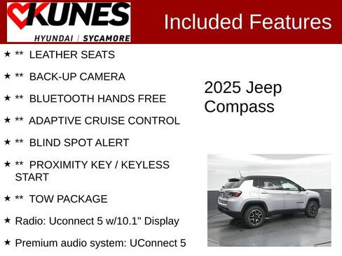 Used 2025 Jeep Compass Trailhawk w/ Trailer Tow Group AWD/4WD image 2