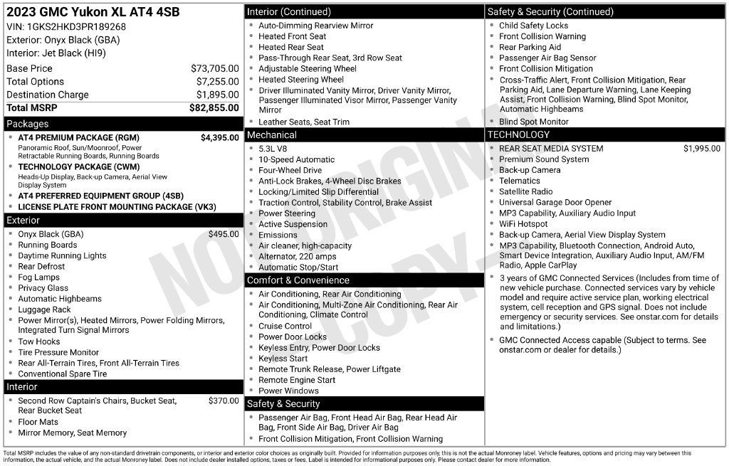 Certified 2023 GMC Yukon XL AT4 w/ AT4 Premium Package AWD/4WD image 5