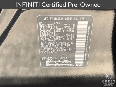 Certified 2026 INFINITI QX80 Autograph w/ Premium Cargo Package AWD/4WD image 33