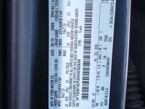 Used 2019 Ford F150 XLT w/ Equipment Group 302A Luxury AWD/4WD image 38