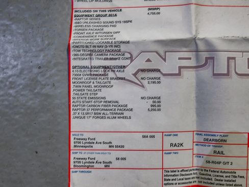 Used 2022 Ford F150 Raptor w/ Raptor 37 Performance Package image 58