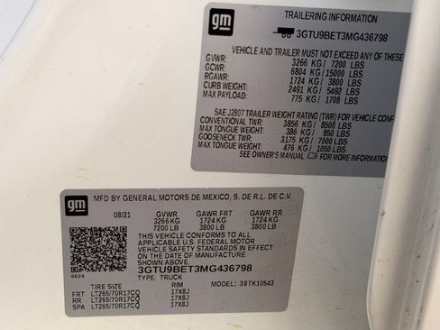 Used 2021 GMC Sierra 1500 SLE AWD/4WD image 51