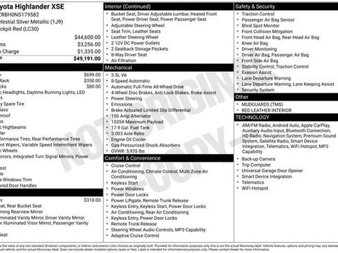 Used 2022 Toyota Highlander XSE AWD/4WD image 46