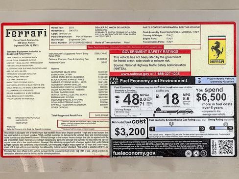 Certified 2025 Ferrari 296 GTS RWD image 37