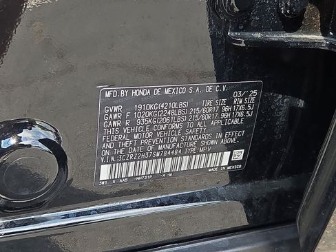 Certified 2025 Honda HR-V LX image 29