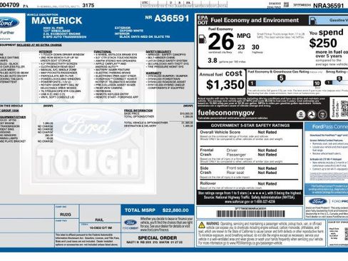 Used 2022 Ford Maverick XL FWD image 3