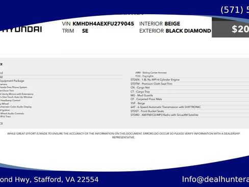 Used 2015 Hyundai Elantra SE w/ Option Group 02 FWD image 35