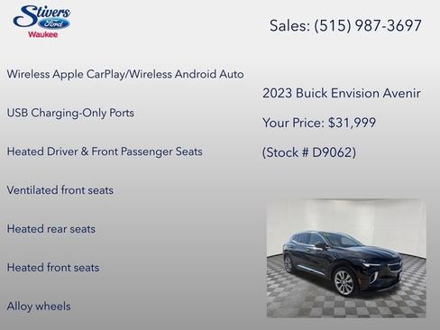 Used 2023 Buick Envision Avenir AWD/4WD image 22
