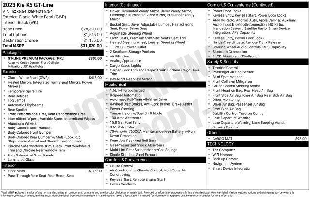 Certified 2023 Kia K5 GT-Line w/ GT-Line Premium Package AWD/4WD image 14
