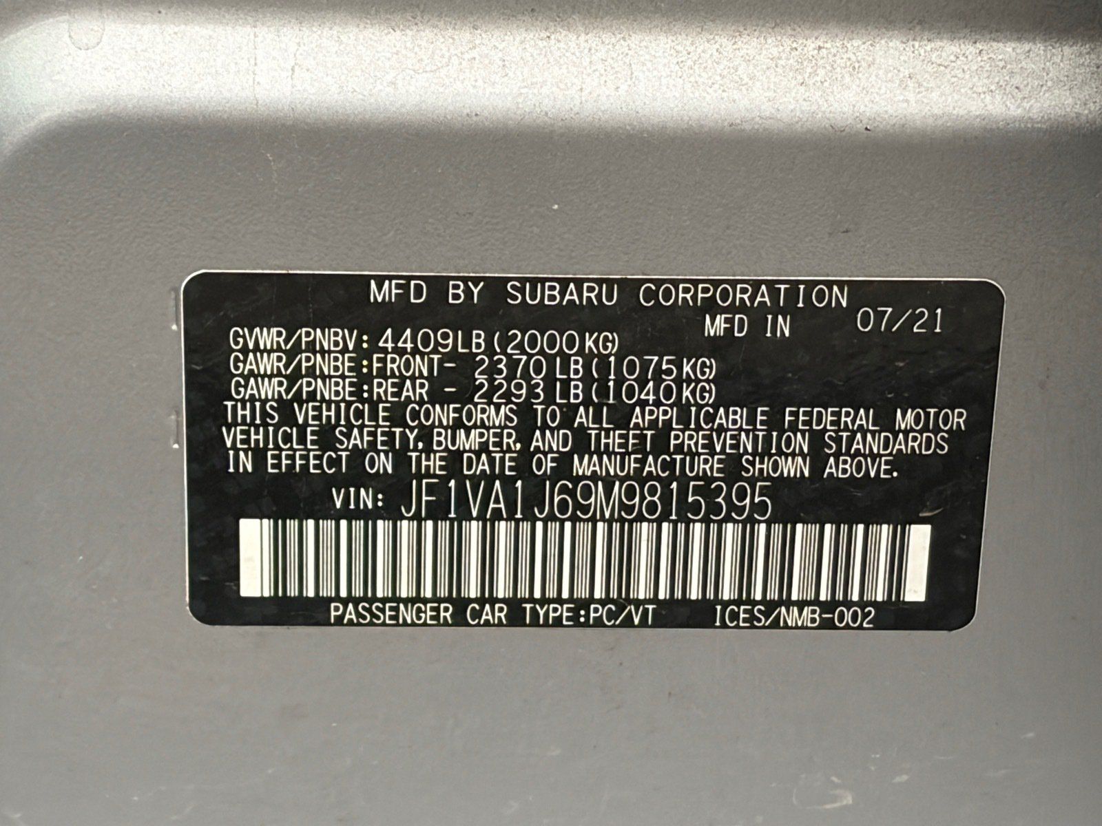 Used 2021 Subaru WRX Limited AWD/4WD image 12