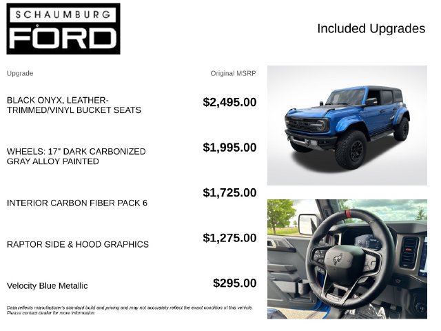 Used 2024 Ford Bronco Raptor w/ Interior Carbon Fiber Pack 6 AWD/4WD image 4
