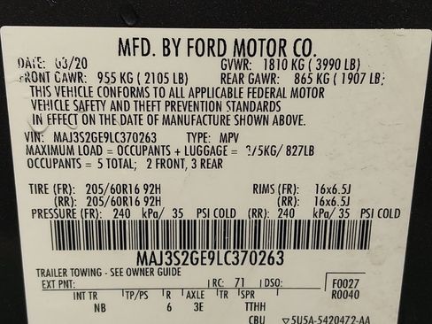 Used 2020 Ford EcoSport SE w/ SE Convenience Package FWD image 33