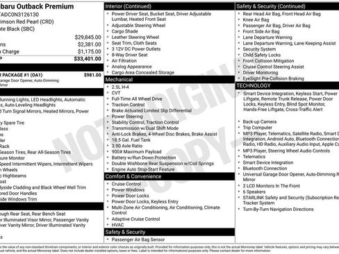 Used 2022 Subaru Outback Premium w/ Popular Package #1 AWD/4WD image 2