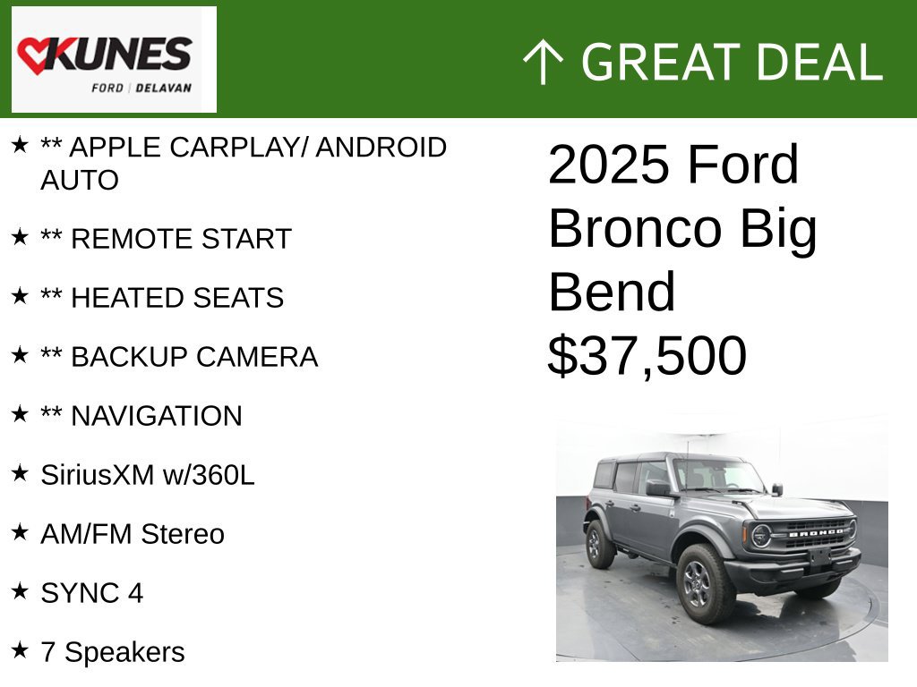 Used 2025 Ford Bronco Big Bend AWD/4WD image 2