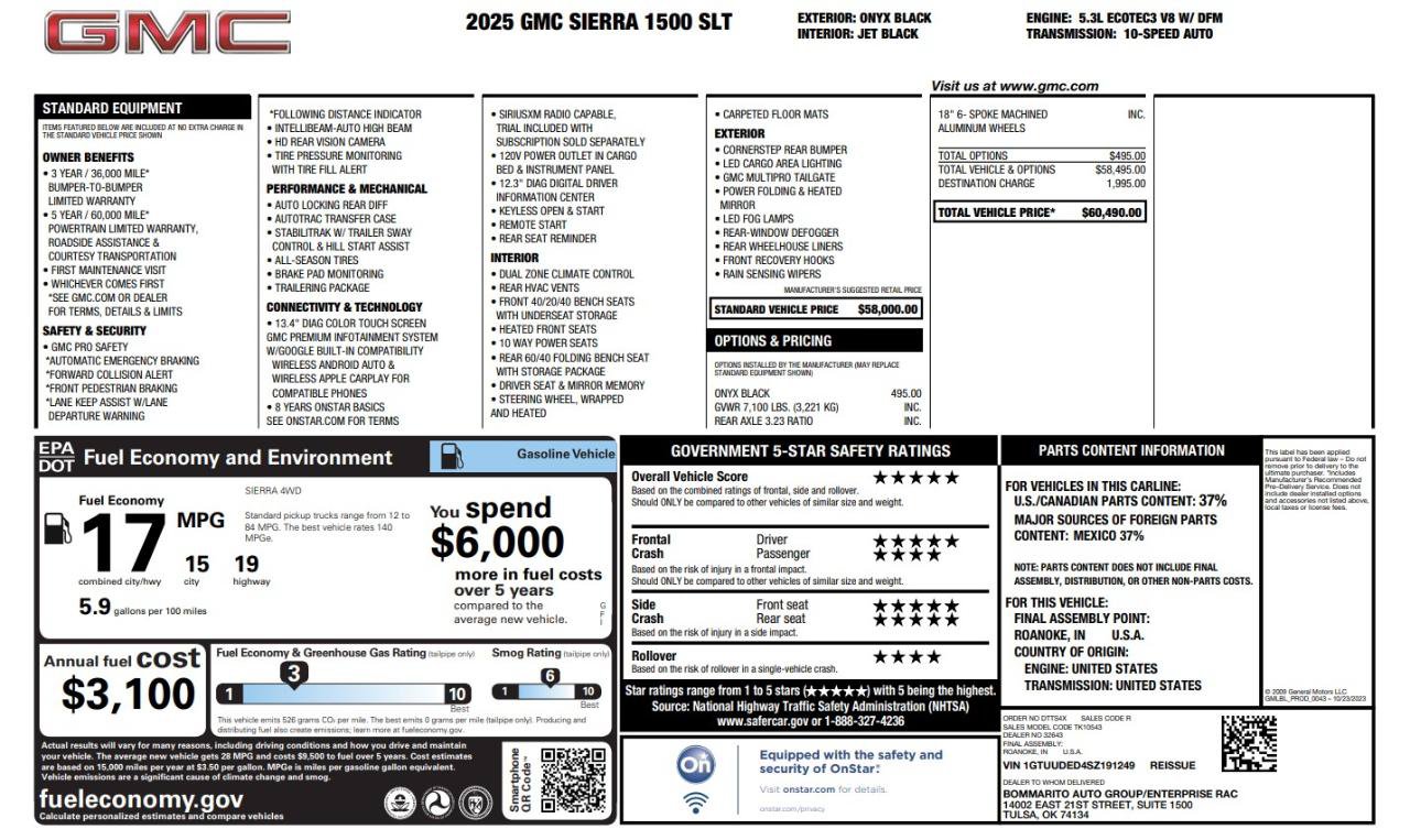 Used 2025 GMC Sierra 1500 SLT AWD/4WD image 5