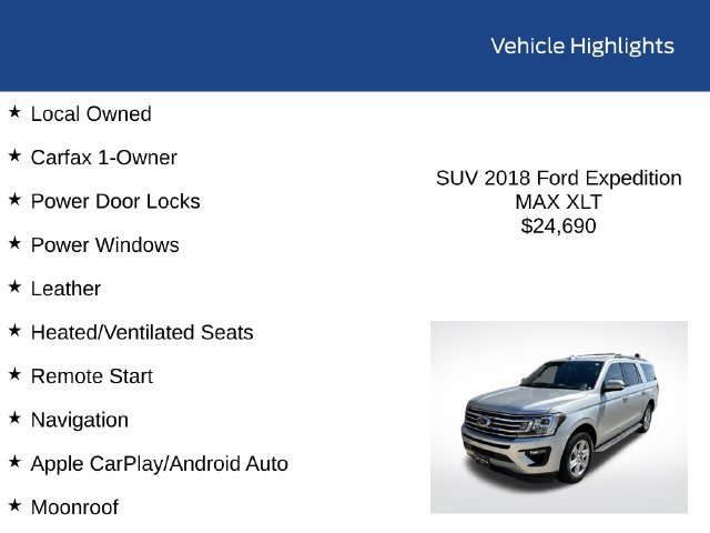 Used 2018 Ford Expedition Max XLT w/ Equipment Group 202A RWD image 2