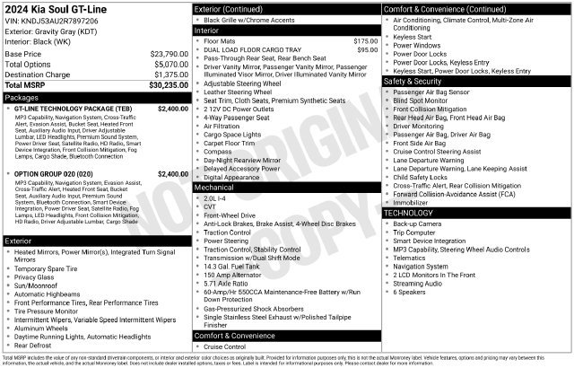 Used 2024 Kia Soul GT-Line w/ GT-Line Technology Package FWD image 31