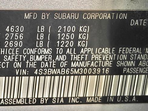 Used 2021 Subaru Legacy w/ Alloy Wheel Package AWD/4WD image 51