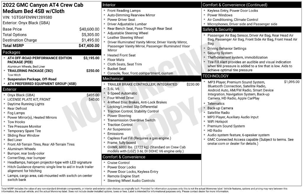 Certified 2022 GMC Canyon AT4 AWD/4WD image 31