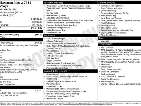 Used 2024 Volkswagen Atlas SE w/ Black Wheel Package AWD/4WD image 15