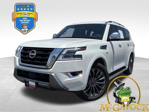 Certified 2022 Nissan Armada Platinum w/ Captain's Chairs Package RWD image 1
