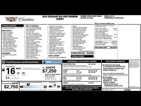 Used 2022 Cadillac Escalade ESV Premium Luxury image 3