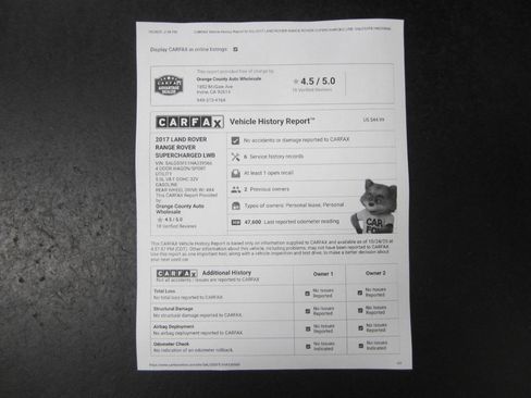 Used 2017 Land Rover Range Rover Long Wheelbase Supercharged image 40