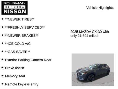 Used 2025 MAZDA CX-30 AWD 2.5 S w/ Preferred Package image 7
