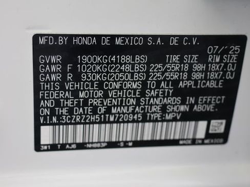 Certified 2026 Honda HR-V Sport image 29