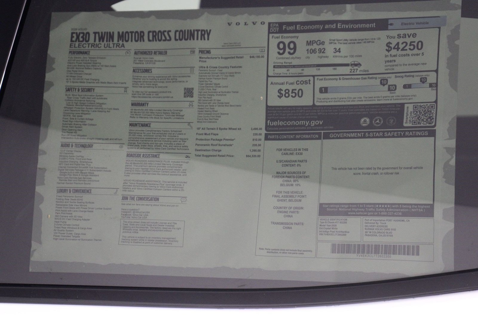 New 2026 Volvo EX30 Cross Country Ultra w/ Protection Package Premier AWD/4WD image 17