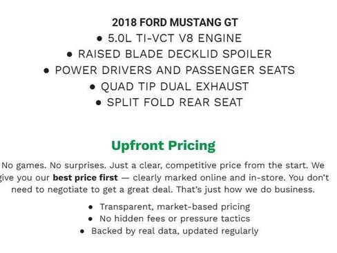 Certified 2018 Ford Mustang GT RWD image 1