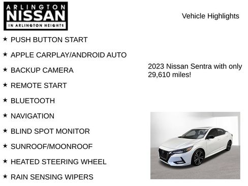 Used 2023 Nissan Sentra SR w/ SR Premium Package FWD image 8