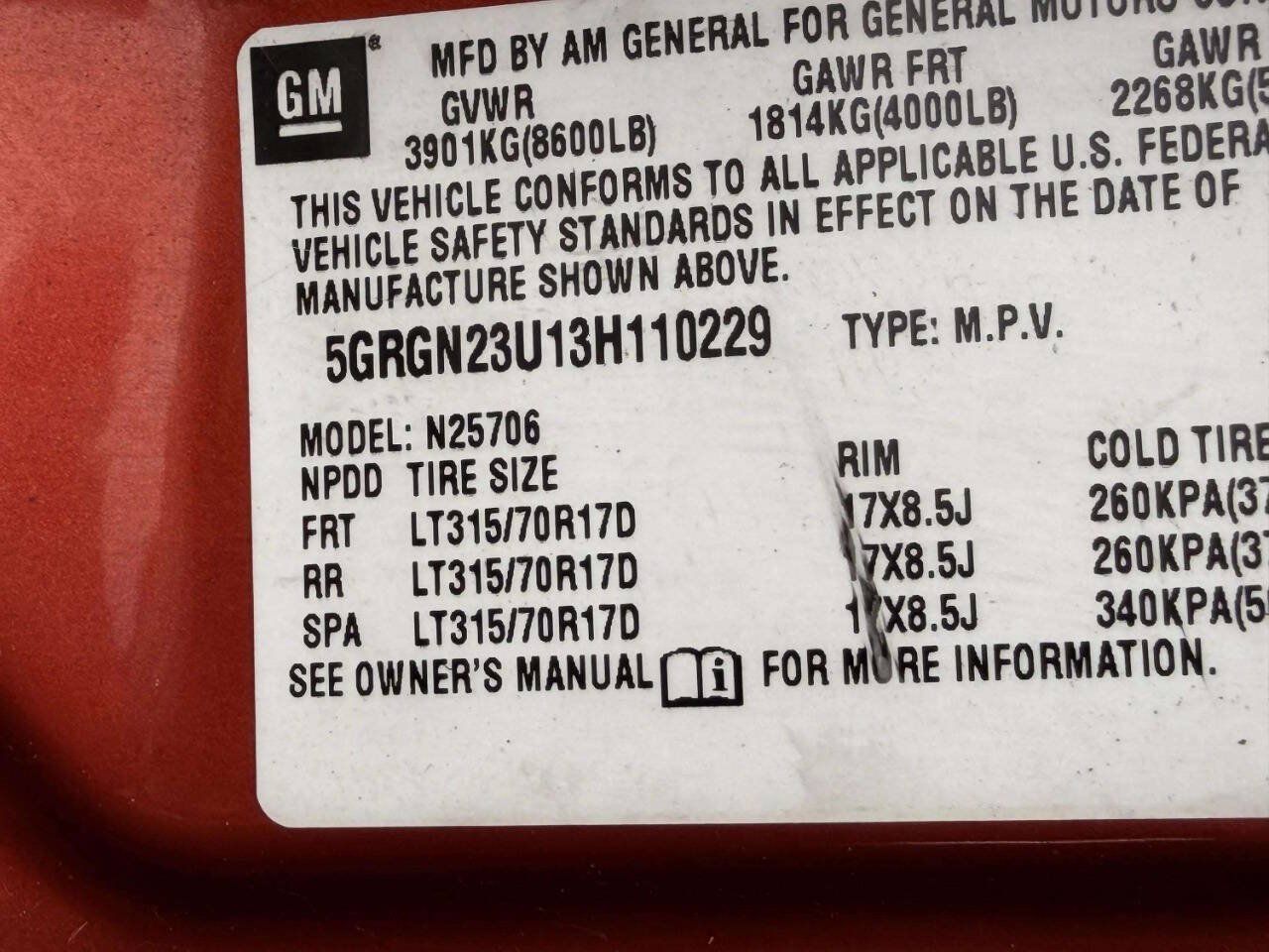 Used 2003 HUMMER H2 w/ Preferred Equipment Group AWD/4WD image 11