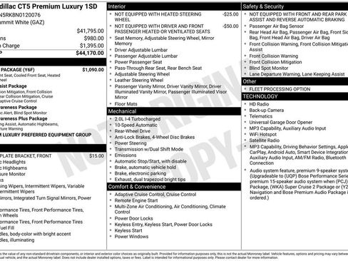 Used 2022 Cadillac CT5 Premium Luxury w/ Climate Package RWD image 44