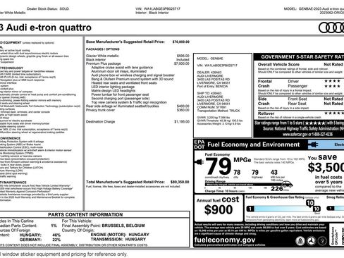 Used 2023 Audi e-tron Premium Plus w/ Premium Plus Package image 2