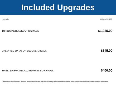 New 2026 Chevrolet Silverado 1500 Custom w/ Turbomax Blackout Package AWD/4WD image 3