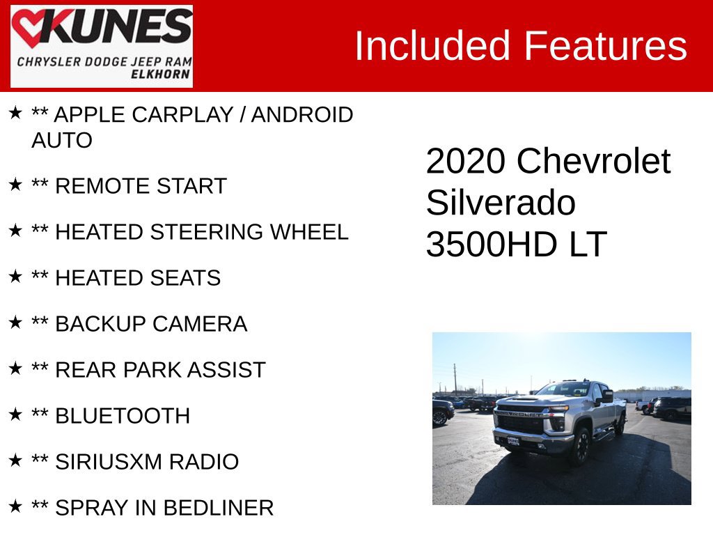 Used 2020 Chevrolet Silverado 3500 LT w/ All Star Edition AWD/4WD image 2