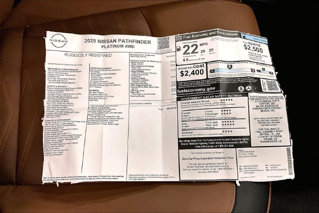 New 2025 Nissan Pathfinder Platinum w/ Lighting Package (N93) AWD/4WD image 39